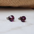 Amethyst Purple Crystal Titanium Earrings, 6.5mm