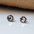 Black Diamond Crystal Titanium Earrings, 6.5mm
