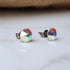Rainbow AB Crystal Titanium Earrings, 6.5mm