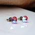 Rose Pink AB Crystal Titanium Earrings, 6.5mm