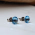 Aquamarine Blue Crystal Titanium Earrings, 6.5mm