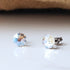Clear Moonlight Crystal Titanium Earrings, 6.5mm
