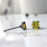 Yellow Cubic Zirconia Titanium Earrings