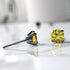 Yellow Cubic Zirconia Titanium Earrings