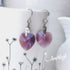 Amethyst Crystal Titanium Drop Earrings