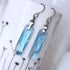 Aquamarine Blue Crystal Titanium Long Drops