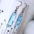 Aquamarine Blue Crystal Titanium Long Drops