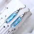Aquamarine Blue Crystal Titanium Long Drops