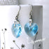 Aquamarine Crystal Titanium Drop Earrings