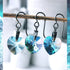 Aquamarine Crystal Titanium Drop Earrings