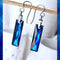 Bermuda Blue Crystal Titanium Long Drops