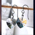 Black Diamond Crystal Titanium Drop Earrings