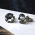 Black Diamond Crystal Titanium Earrings, 6.5mm
