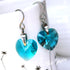 Blue Zircon Crystal Titanium Drop Earrings