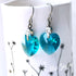 Blue Zircon Crystal Titanium Drop Earrings