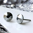 Chrome Crystal Titanium Earrings, 6.5mm