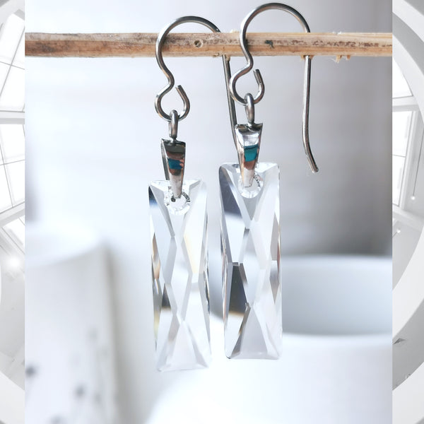 Clear Crystal Titanium Long Drops