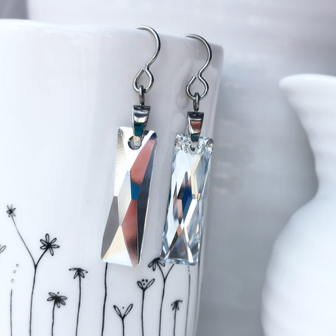 Silvery Crystal CAL Titanium Long Drops