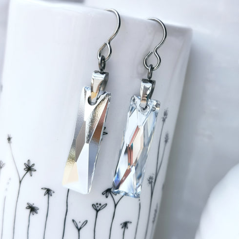 Silvery Crystal CAL Titanium Long Drops