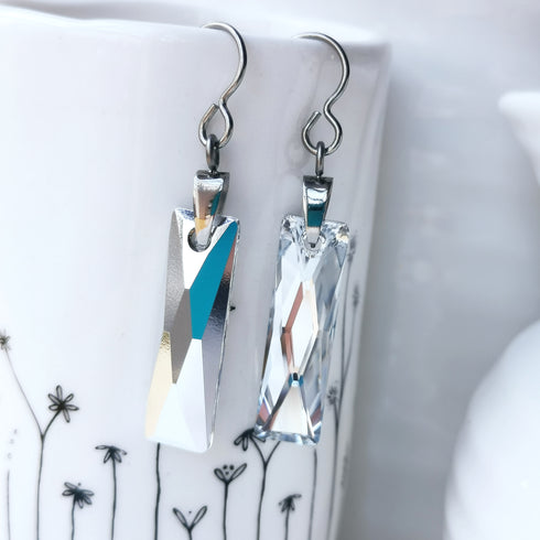 Silvery Crystal CAL Titanium Long Drops