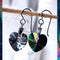 Dark Rainbow Crystal Titanium Drop Earrings