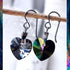 Dark Rainbow Crystal Titanium Drop Earrings