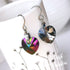 Dark Rainbow Crystal Titanium Drop Earrings