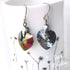 Dark Rainbow Crystal Titanium Drop Earrings