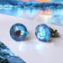 Ocean Blue Crystal Titanium Earrings, 6.5mm