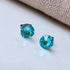 Laguna Blue Crystal Titanium Earrings, 6.5mm