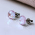 Lavender Pink Crystal Titanium Earrings, 6.5mm