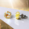 Sunshine Yellow Crystal Titanium Earrings, 6.5mm