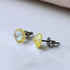 Sunshine Yellow Crystal Titanium Earrings, 6.5mm