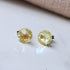 Sunshine Yellow Crystal Titanium Earrings, 6.5mm