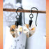 Golden Shadow Crystal Titanium Drop Earrings