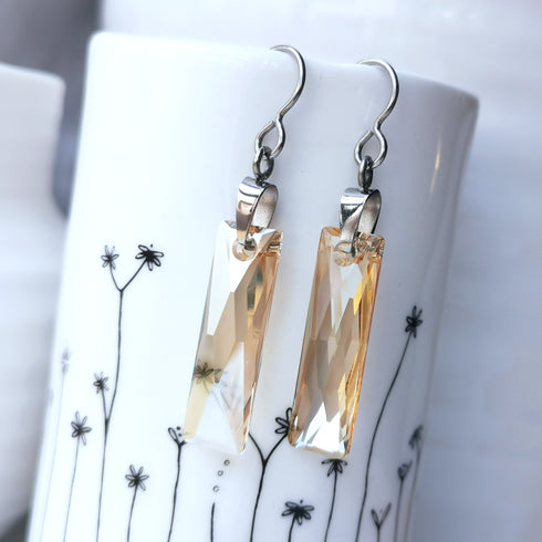 Golden Shadow Crystal Titanium Long Drops