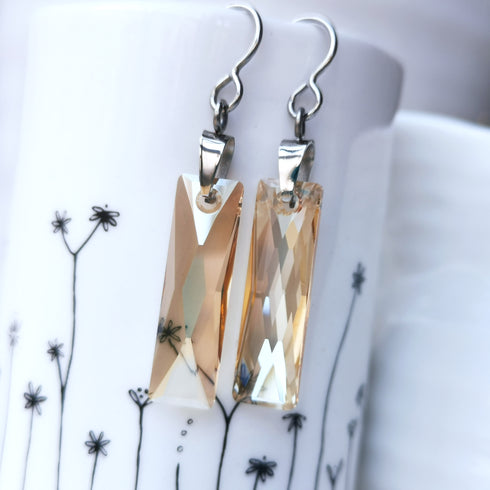 Golden Shadow Crystal Titanium Long Drops