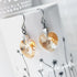 Golden Shadow Crystal Titanium Drop Earrings