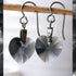 Graphite Crystal Titanium Drop Earrings