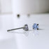 Lavender Cubic Zirconia Titanium Earrings
