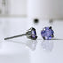 Lavender Cubic Zirconia Titanium Earrings