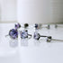 Lavender Cubic Zirconia Titanium Earrings