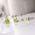 Light Yellow Cubic Zirconia Titanium Earrings