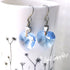 Light Sapphire Blue Crystal Titanium Drop Earrings