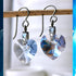 Light Sapphire Blue Crystal Titanium Drop Earrings