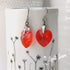Light Siam Red Crystal Titanium Drop Earrings
