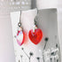 Light Siam Red Crystal Titanium Drop Earrings