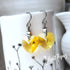 Sunshine Yellow Crystal Titanium Drop Earrings