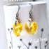 Sunshine Yellow Crystal Titanium Drop Earrings