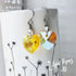 Sunshine Yellow Crystal Titanium Drop Earrings